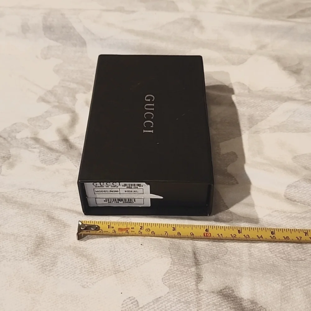 Gucci Black Box with White Logo - Luxury Storage Case